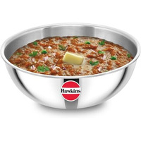 Hawkins 3 Litre Metro Kadhai, Triply Stainless Steel Induction Tasla, Silver (SSTA30)