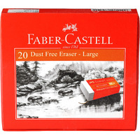 Faber-Castell Dust-Free Erasers - Large, Pack of 20 (White)