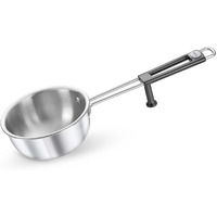 Prestige Tri-ply Splendor Tadka Pan 13 cm 550ml Stainless Steel Cookware(Silver, in-Build Stand, Heat Resistant Handle)