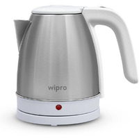 Wipro Vesta Electric Kettle Stainless Steel|1500W|Auto Shut-Off|Boil Dry Protection|360 Rotating Base|Single Touch Lid Locking|Power Plug, White, Standard (Va011150) - 1500 Watts, 1.5 Litres