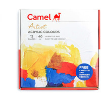 Camel Artist 40ml Acrylic Color Shade - 12 Shades (Multicolor)