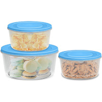 MILTON Store IT Plastic Container Set, 3-Pieces, Blue