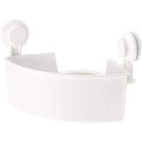 Ikea Polycarbonate plastic 304.003.08 White Tisken White Suction Corner Shelf Unit With Cups 304.003.08 By Ikea