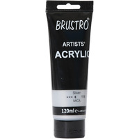 BRUSTRO Artists Acrylic Paint 120ml Silver