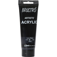 BRUSTRO Artists Acrylic Paint 120ml Ivory Black