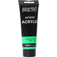 BRUSTRO Artists Acrylic Paint 120ml Fluorescent Green