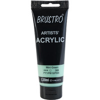 BRUSTRO Artists Acrylic Paint 120ml Mint Green (Pastel Tone)