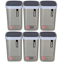 Nayasa Plastic Fusion Container- 1500ml, 6 pieces, Multicolor