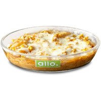 Allo Borosilcate Oval Glass Baking Dish, Baking Tray, Oven and Microwave Safe, 700ml, Transparent