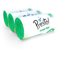 Amazon Brand - Presto! Garbage Bags Small 90 Count|17 x 19 Inches Green, For Wet Waste|30 bags/roll (Pack of 3)