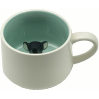 NOSCOMP 3D Animal Cup Coffee Mug Comes with A Cute Inside Creative Morning Mug Animal Cup for Hot&Cold Tea Milk Coffee Perfect for Kids Decorations Best Office Cup (Ratatouille) (Ceramic),400 ML