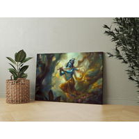 Nozvera Radha Krishna Painting For Wall Decoration Big Size Large Canvas Kahna Wall Painting For Home Decor, Living Room, Bedroom, Office and Hotels Decoration (22 inch * 34 inch, Design 22)