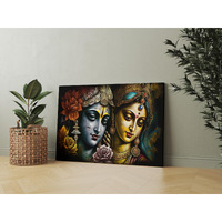 Nozvera Radha Krishna Painting For Wall Decoration Big Size Large Canvas Kahna Wall Painting For Home Decor, Living Room, Bedroom, Office and Hotels Decoration (22 inch * 34 inch, Design 26)