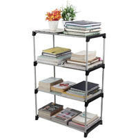 LOTSPEK Children Book Rack 4 Layer Bookshelf for Home Library, Book Stand| Books Stand Book Shelves 4 Layer Metal Rack Home Library, Book Stand, Books Rack for Study Room, Bookshelf