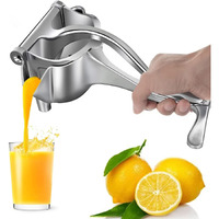 UZQIC Hand Press Juicer Machine Aluminium Manual Fruit Squeezer Orange Heavy Duty Multipurpose For Fruits, Ergonomic Handle Design (Silver)