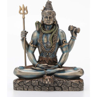 Collectible India Cold Cast Bronze Adventure Shiva Idol, 6 Inches, Multicolour