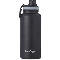 InstaCuppa Thermos Bottle 1000 mL, Double-Wall Thermos Flask, Vacuum Insulated Stainless Steel | Retains Hot and Cold Temperatures, Black