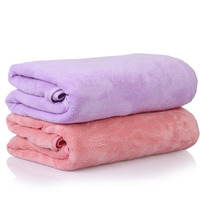 Glivary 300 Tc Microfiber Towels For Bath-Soft Towel With Hook Quick Dry Super Absorbent-Bath Towel For Men And Women(70 X 140 Cm) (Pink/Purple)