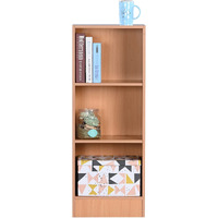 DeckUp Lexis 3-Shelf Engineered Wood Book Shelf and Display Unit (Bavarian Beech, Matte Finish)