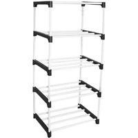 LOTSPEK 5 Layer Bookshelf for Home Library, Book Stand| Book Rack for Study Room| Book Stand Shelf 5 Layer Metal Rack(5 book shelves)((5 Layer Book Shelf, Black)