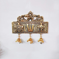 KridayKraft Tirupati Door Hanging Shankh Chakra Namah Latkan Gold Plating Antique Decorative for Home,Office & Room,Showpiece Figurines,Religious idol...