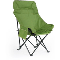 G POWERED Camping Chair for Adults, Compact Folding Portable Chair with Side Pockets for Outdoors Fishing, Hiking, Backpacking, Picnic, Beach, Travel, Supports Upto 100kg with Carry Bag (Khaki)