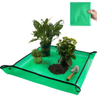 DHARVIM Gardening Mat for Plant Transplanting and Mess Control 39.4x 39.4 Thickened Waterproof Potting Tray Succulent Potting Mat Portable Gardening Mat Plant Gifts for Women Men,(100 * 100 cm)