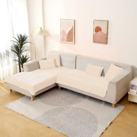 HOKIPO Premium Plush Anti Slip Sofa Mat, 90(D) x 150(L) cm, White (AR-5034-WHT)