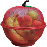 LootWagon Apple Shape Net Fruits & Vegetables Basket for Kitchen, Fruit Basket with Net Cover, Fruit and Vegetable Stand Basket, Fruit Net Cover (Multi Colour)