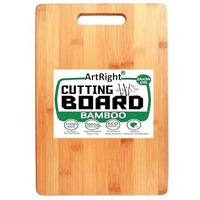 ArtRight Large Natural Bamboo Wood Chopping Cutting Board for Kitchen Vegetables, Fruits & Cheese, BPA Free, Eco-Friendly, Anti-Microbial (34 x 24cm)