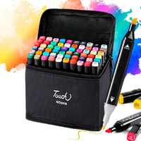 Parssufy 60 Colors Art Markers Sketch Pen Dual Tip Artist Art Marker Vibrant Colors Set For Kids Adult Coloring Sketching Drawing Painting,Twin Head Permanent Sketch Markers Pen With Carry Case(60),Multicolour