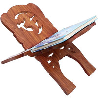 CRAFT CASTLE Sheesham Wooden Hand Carved Holy Book Stand for Quran, Bible, Bhagwat, Gita, Ramayana & Guru Granth Sahib for Reading Rehal Stand (12x6x1) inches