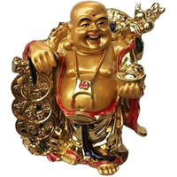 GJ Laughing Buddha for Money and Wealth and Good Luck; 5 Inches; 3.5 Inches