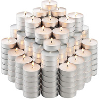 MontoPack Unscented Tea Lights Candles in Bulk | 200 White, Smokeless, Dripless & Long Lasting Paraffin Tea Candles | Small Votive Mini Tealight Candles for Home, Pool, Shabbat, Weddings & Emergencies