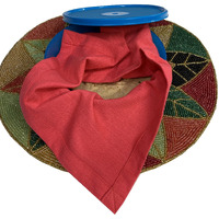 Glus Cotton Roti Wraps Reusable & Washable Cloth Napkins Easily Fits in Tiffin & Lunch Box,Washable & Reusable-Pink -Pack of 3(Pink, Large)