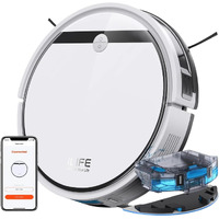 ILIFE V3x Robotic Vacuum Cleaner, Powerful Suction, Daily Schedule Cleaning, Ideal for Hard Floor, Hairs and Low Pile Carpet,Vacuum and Mop (White)