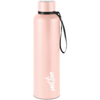 Milton Aura 1000 Thermosteel Bottle, 1.05 litre, Beige | 24 Hours Hot and Cold | Easy to Carry | Rust & Leak Proof | Tea | Coffee | Office| Gym | Home | Kitchen | Hiking | Trekking | Travel Bottle