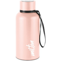 Milton Aura 500 Thermosteel Bottle, 520 ml, Beige | 24 Hours Hot and Cold | Easy to Carry | Rust Proof | Leak Proof | Tea | Coffee | Office| Gym | Home | Kitchen | Hiking | Trekking | Travel Bottle