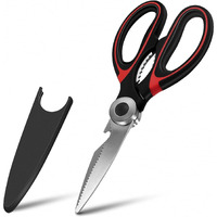 Carrot - Kitchen Scissor for General Use, Heavy Duty Kitchen Raptor Meat Shears, Cooking Scissors, Stainless Steel Multi-Function Scissors for Food, Chicken, Poultry, Fish, Pizza, Herbs (PACK OF 1)