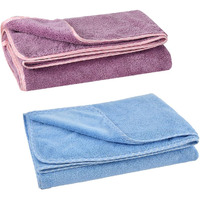 UrbanLeaf Microfiber Large Bath Towel | Quick Dry Super Absorbent - Bath Towel for Men and Women | Blue & Purple | Towel for Bath, Travel, Gym, Beach, Pool, and Yoga (70 X 140 CMs)