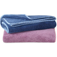 UrbanLeaf Microfiber Large Bath Towel | Quick Dry Super Absorbent - Bath Towel for Men and Women | Navy Blue & Purple | Towel for Bath, Travel, Gym, Beach, Pool, and Yoga (70 X 140 CMs)