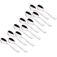 Parage 12 Piece Stainless Steel Tea Spoon Set for Tea, Coffee, Sugar & Spices, Small Spoons, Silver, Thickness: 1.8mm, Length: 14.5 cm