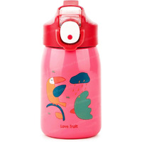 FunBlast Cartoon Design Hot and Cold Water Bottle for Kids - Double Walled Vacuum Insulated Stainless Steel Bottle, Insulated Stainless Steel Bottle, Thermos Flask with Straw (400 Ml)