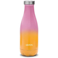 Milton PRUDENT-350 Thermosteel Hot & Cold Water Bottle 365 ml, Pink - Orange