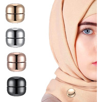 SANNIDHI 4 Pairs Hijab Pins Round Hijab Magnetic Pins for Women Girls Multi-Use Pinless Magnet Pins for Hijab Muslim Scarf Saree Pins Clothing Button Clip