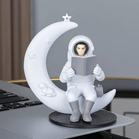 Street27 Astronaut Figurine Showpiece for Home Dcor Idols for Office Desk Table Astronaut Toy for Car Dashboard, Statue for Gift Gifting Items Birthday Decoration (Moonstar Human)