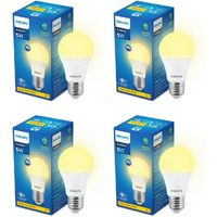 PHILIPS 5-watt LED Bulb | AceSaver LED Bulb | Base: E27 Light Bulb for Home | Warm White, Pack of 4