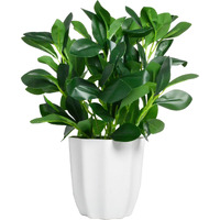 fancymart artificial rubber plant with pot perfect for home dcor and office dcor