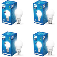 PHILIPS 3-watt LED Bulb | AceSaver LED Bulb | Base: B22 Light Bulb for Home | Crystal White, Pack of 4