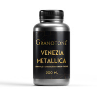 GRANOTONE Acrylic Venezia Metallic Colour 200 ML Extra Sheen Non Fading Indoor/Outdoor Non Toxic Multi-Surface Pro Artist, Hobby Painters & Kid Made in India (Steel Grey)